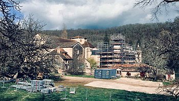 les travaux à l'abbaye de Beaulieu de Ginals